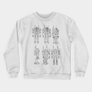 Robot Line Art Crewneck Sweatshirt